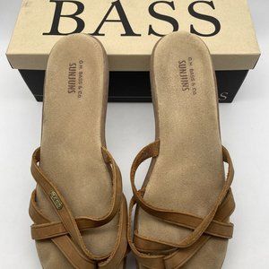 Sunjuns Bass Sharon Brown Flip Flop Leather